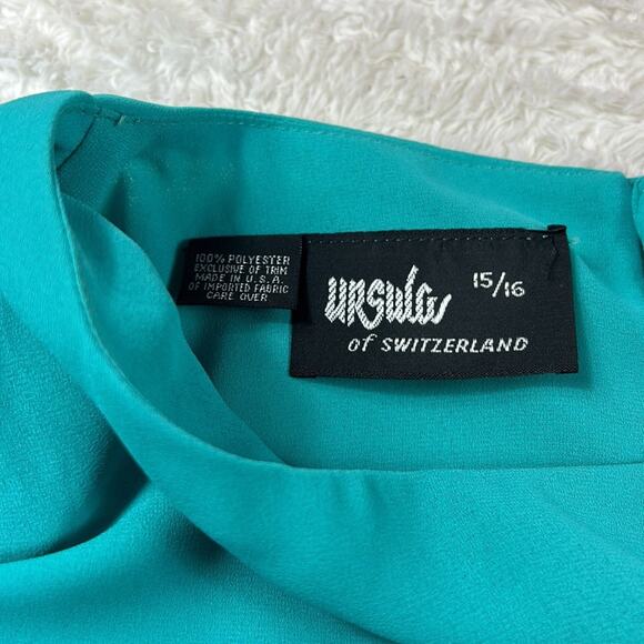 Ursula of Switzerland seafoam green mother of the bride chiffon midi dress 15 16 - Picture 10 of 11